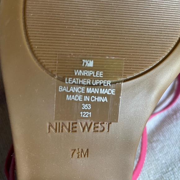 BNWB Nine West “Riplee”  pink sandals size 7.5 - Picture 7 of 10
